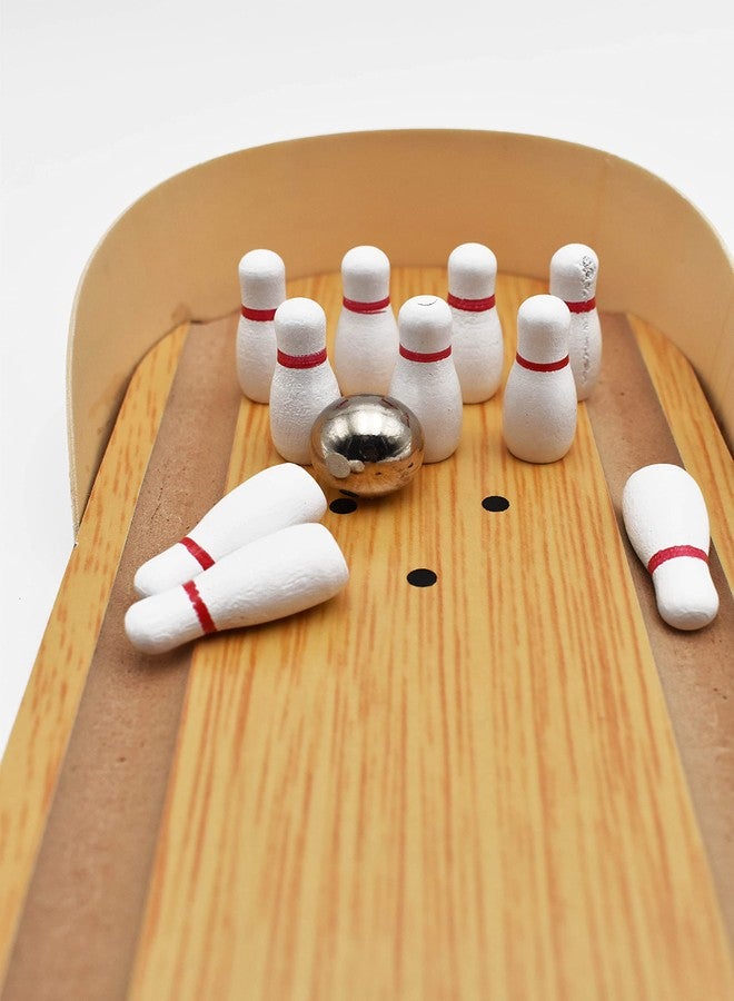 JustHandmade Wooden Bowling Set | Desktop Bowling Set | Party Game for Kids, Colors May Vary(Combo of 2) - Image 4